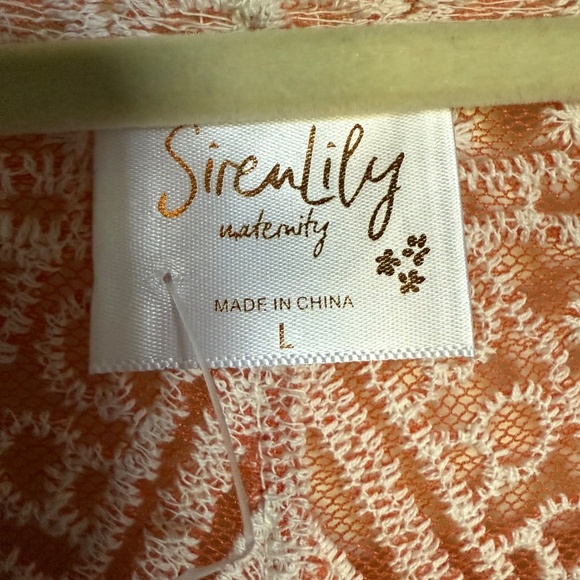 NWT Siren Lily Maternity Sheer Embroidered Kimono Duster Cover Up Size Large - Picture 10 of 12